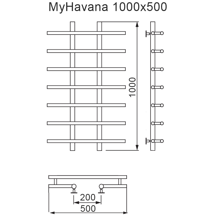 Полотенцесушитель MYFREA My Havana 100/50