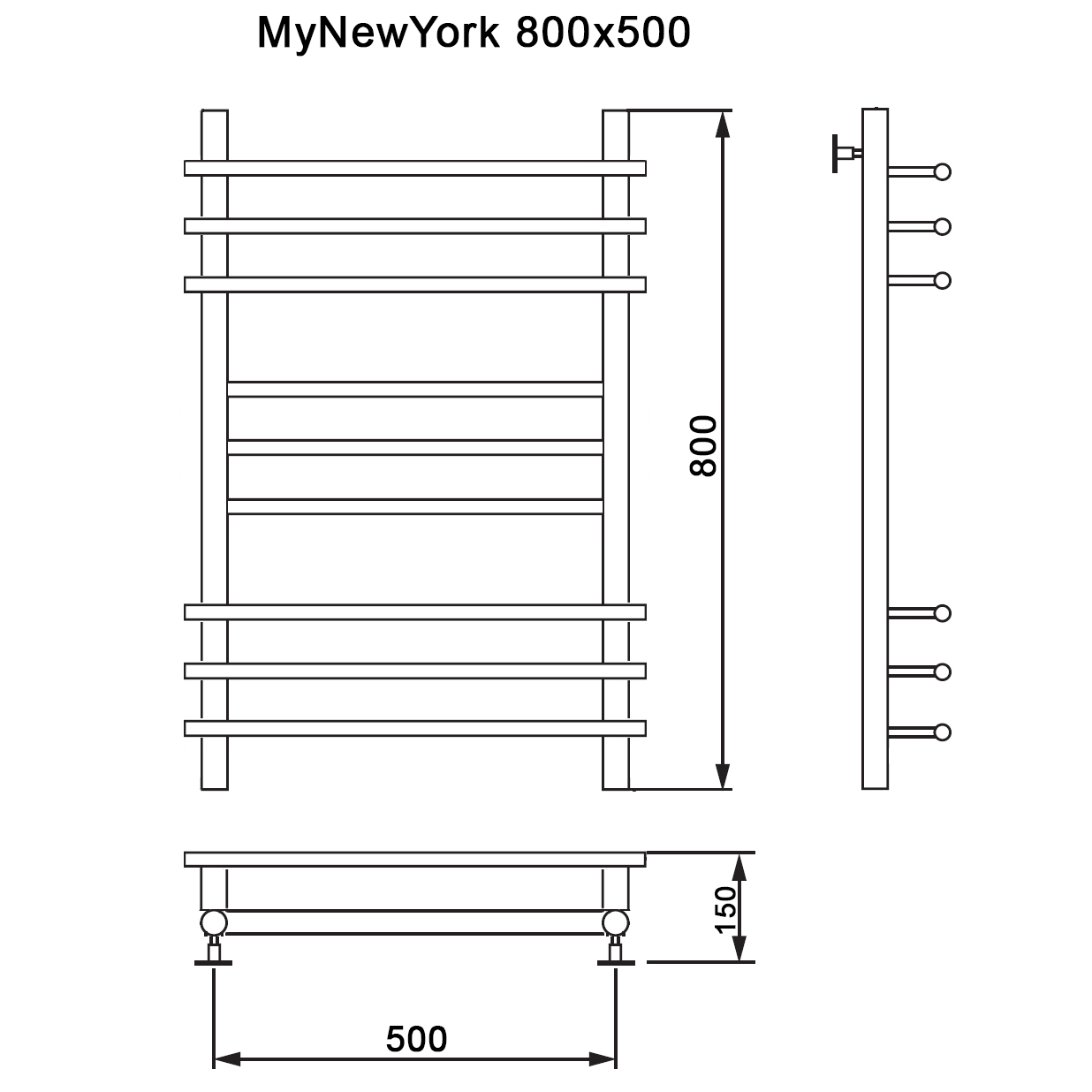 Полотенцесушитель MYFREA My New York 80/50