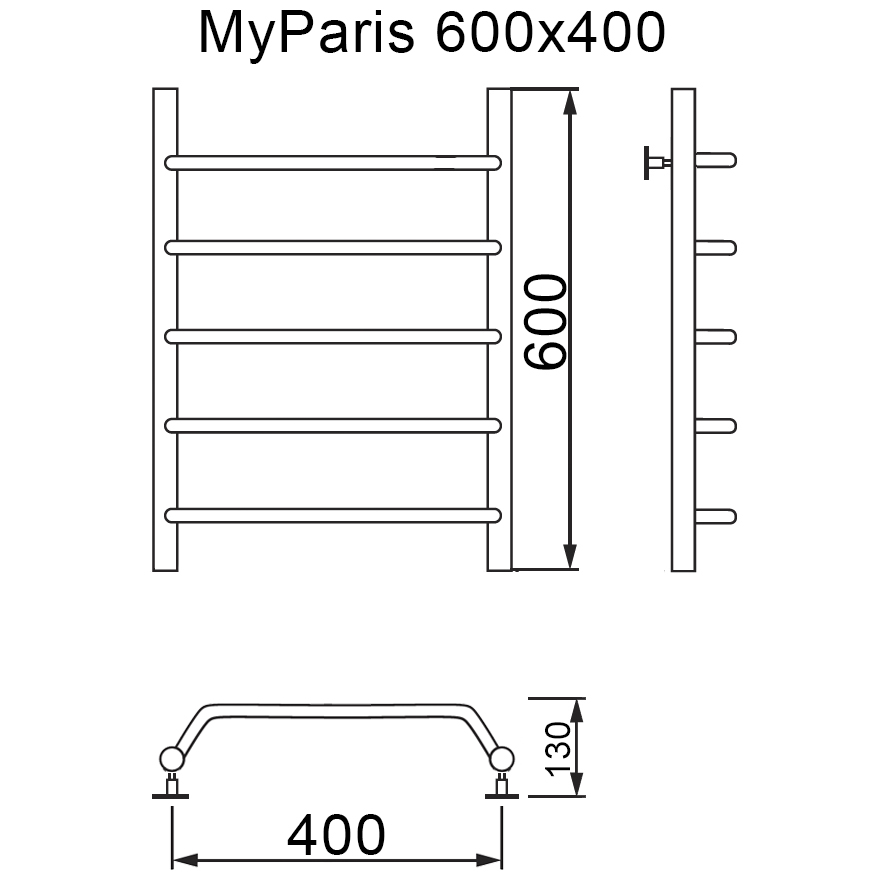 Полотенцесушитель MYFREA My Paris 60/40