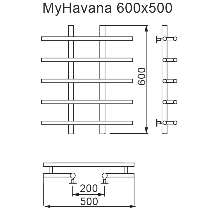 Полотенцесушитель MYFREA My Havana 60/50