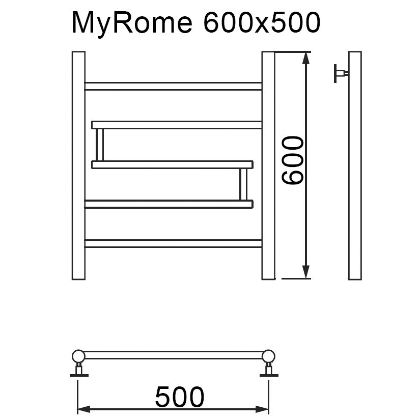 Полотенцесушитель MYFREA My Rome 60/50