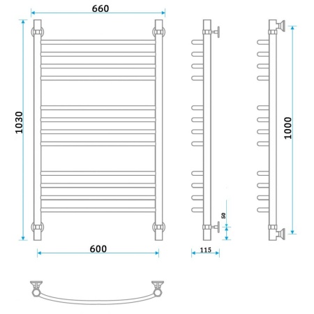 Фото Полотенцесушитель Energy Prestige 1000/600