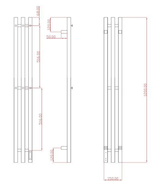 Полотенцесушитель электрический с/т Comfysan Альто-К (Alto-K) EC-3 120/12, золото, гальваника выбрать и сравнить в шоуруме или в онлайн магазине
