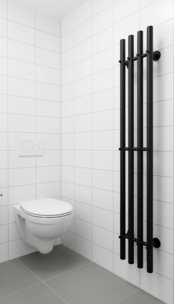 Полотенцесушитель электрический с/т Comfysan Альто (Alto) EC-4 120/18, черный ЭК - фото и схемы подключения