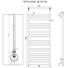 Полотенцесушитель ГРОТА CLASSIC 48/120 ТЭН хром