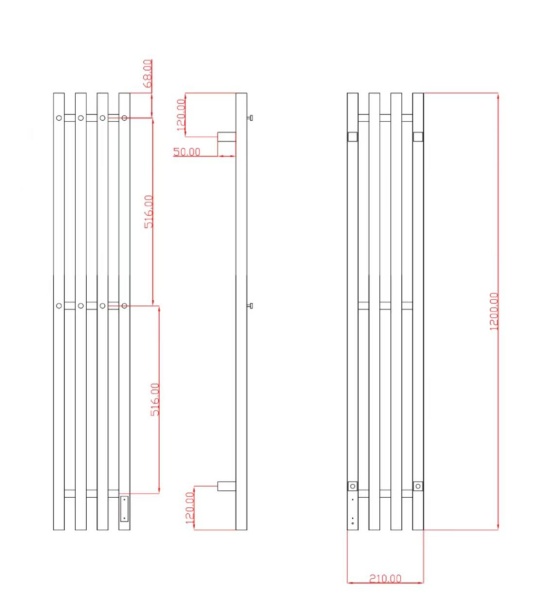 Полотенцесушитель электрический с/т Comfysan Альто-К (Alto-K) EC-4 120/18, золото, гальваника выбрать и сравнить в шоуруме или в онлайн магазине