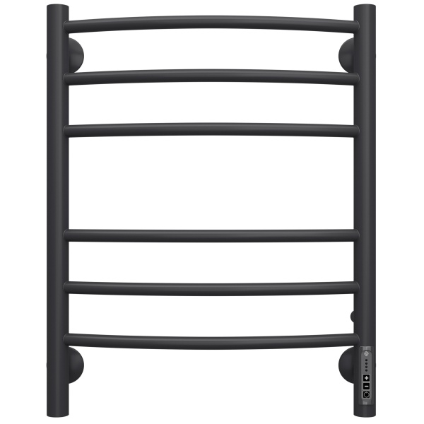 Полотенцесушитель с/т TERMINUS Электро Классик П6 500х650 (quick touch) RAL9005 черный матовый NEW - фото и схемы подключения