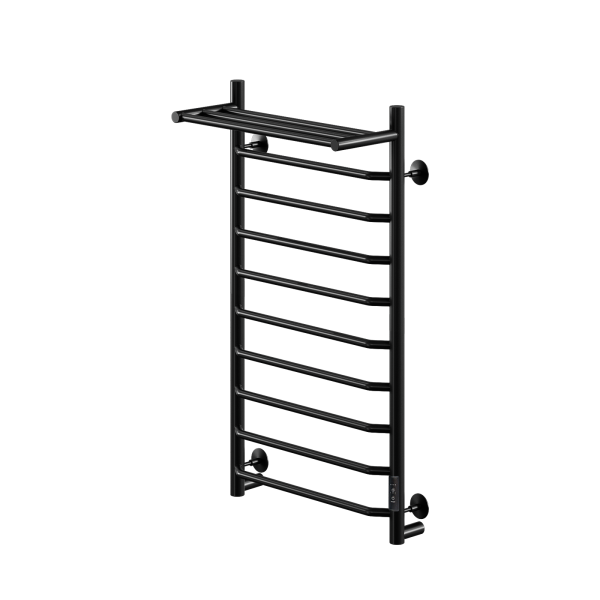 Полотенцесушитель электрический с/т Comfysan Скола (Scola) EC-10 100/50 с полкой, черный - фото и схемы подключения