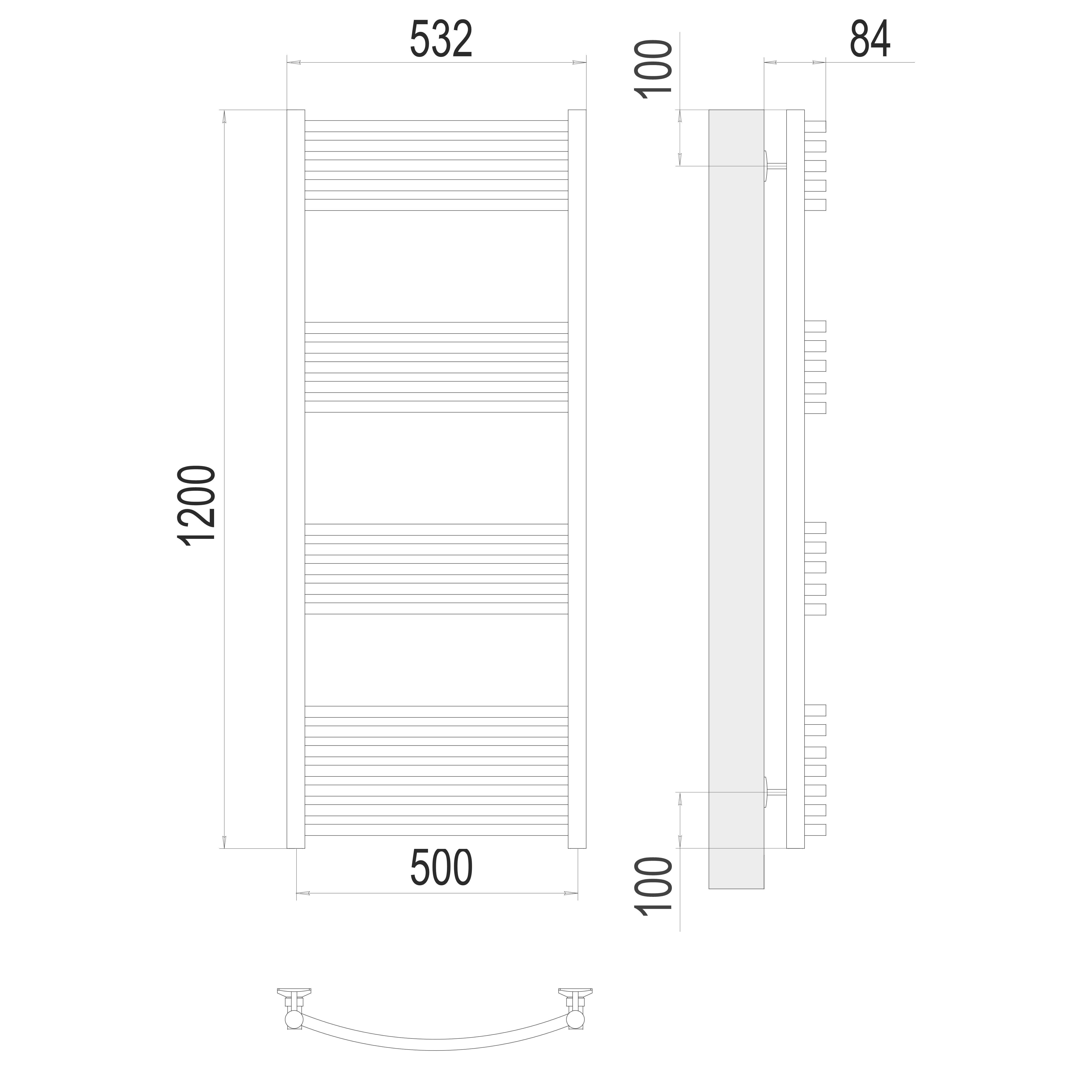 Фото Полотенцесушитель TERMINUS Стандарт Классик П22 500х1200 NEW