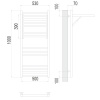 Фото Полотенцесушитель TERMINUS Стандарт Валенсия П14 500х1000 NEW