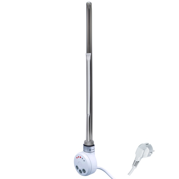 Электрический ТЭН Мег 1.0 600W RAL9016 белый, кабель спиральный с вилкой купить оптом по выгодной цене в Москве