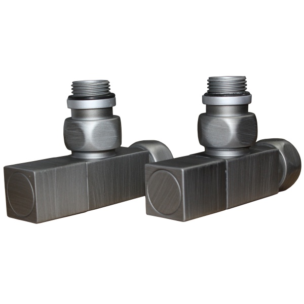 ВЕНТИЛЬ ЗАПОРНЫЙ УГЛОВОЙ КВАДР  3/4" x 1/2"  г/ш  SG 01CH0405/2 Silver матовый (НИКА)  купить оптом по выгодной цене в Москве