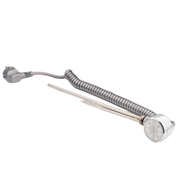 Электрический ТЭН TERMА MOA 300W хром, спиральный кабель с вилкой купить оптом по выгодной цене в Москве