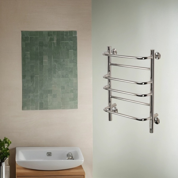 Полотенцесушитель электрический с/т Comfysan Пуро (Puro) EC-6 60/50, хром - фото и схемы подключения