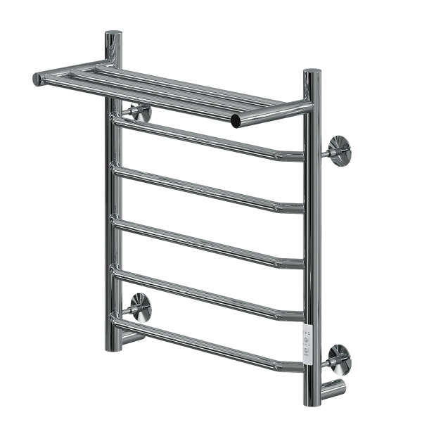 Полотенцесушитель электрический с/т Comfysan Скола (Scola) EC-6 60/50 с полкой, хром - фото и схемы подключения