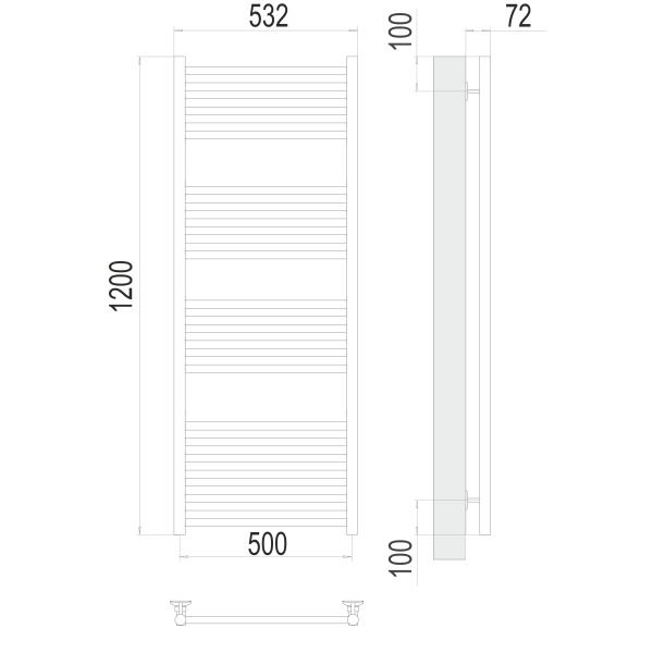 Фото Полотенцесушитель TERMINUS Стандарт Аврора П22 500х1200 NEW