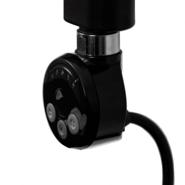 Электрический ТЭН LUX-01T-300 с терморегулятором 300W черный МАТОВЫЙ купить оптом по выгодной цене в Москве