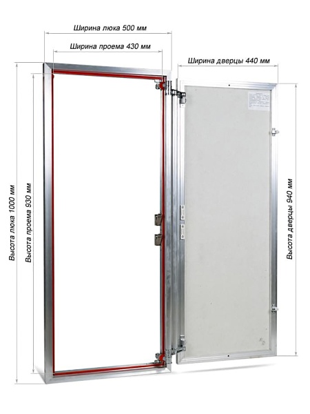 Люк под плитку ПРАКТИКА ЕВРОФОРМАТ ЕТР 50/100 (ш/в)