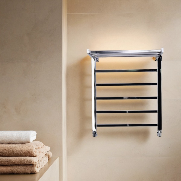 Фото Полотенцесушитель водяной Comfysan Мартэ-К (Marte-K) W-6 60/50 с полкой, хром