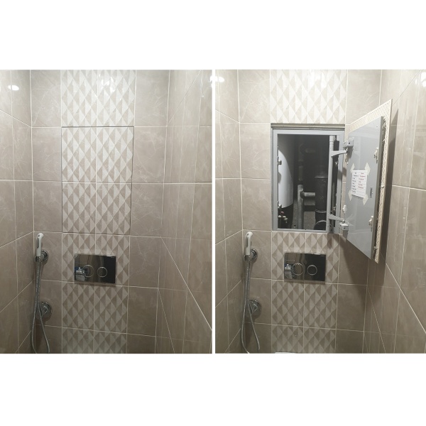 Люк под плитку Хаммер Стил 40/30 (ш/в, размер дверцы 375/275, гл.45)