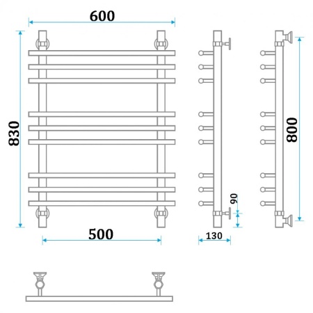 Фото Полотенцесушитель Energy IDEAL 800/500