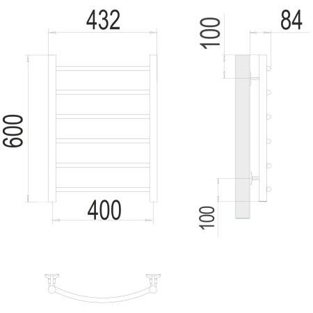 Фото Полотенцесушитель TERMINUS Эконом Классик П6 400х600 NEW