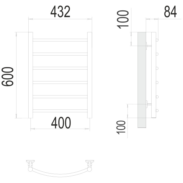 Фото Полотенцесушитель TERMINUS Эконом Классик П6 400х600 NEW