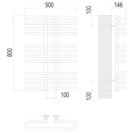 Фото Полотенцесушитель TERMINUS Стандарт Сахара П12 500х800 NEW