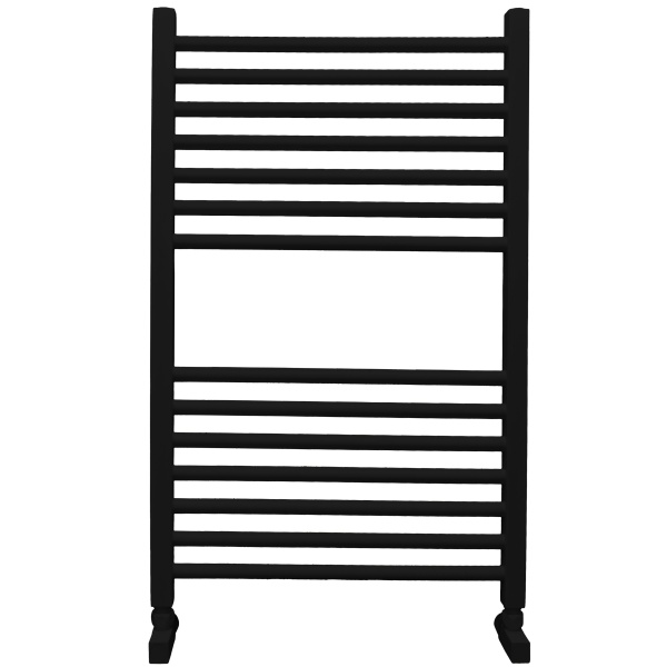 Фото Полотенцесушитель Ника ЛМ-2 80/50 RAL9005 черный матовый с вентилями (комплект люкс)*