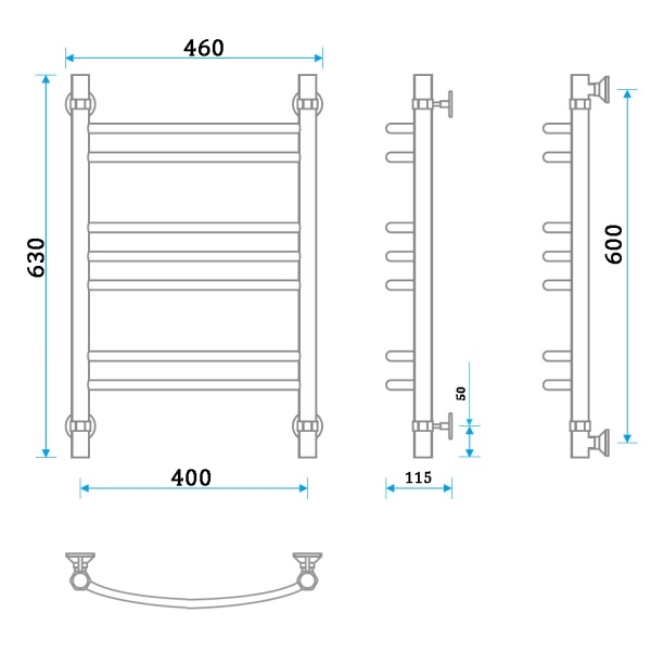 Фото Полотенцесушитель Energy Prestige 600/400