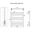 Полотенцесушитель ГРОТА CLASSIC 48/60 ТЭН хром