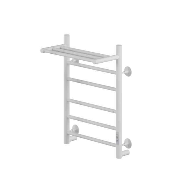 Полотенцесушитель Электрич.кабельный Ника ВЭЙ-2 60/40 с полкой RAL9016 белый матовый U - фото и схемы подключения