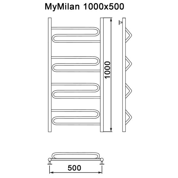 Фото Полотенцесушитель MYFREA My Milan 100/50