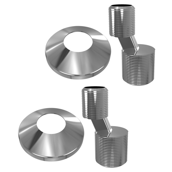 Эксцентрик 1/2" х 3/4" с отражателем 3/4 509SCH0504 хром купить оптом по выгодной цене в Москве