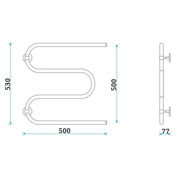 Фото Полотенцесушитель Energy Solo 500/500