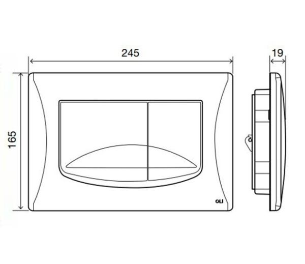 Система инсталляции OLI 120 PLUS 500х1150х126 мех+панель слива River хр.гл. OLI  арт.290160mRi00