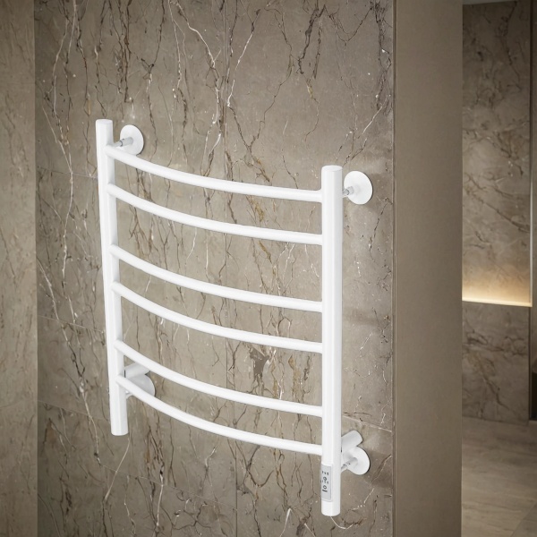 Полотенцесушитель электрический с/т Comfysan Ноуми (Noumi) EC-6 60/40, белый - фото и схемы подключения