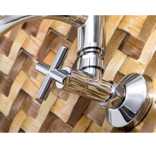 ВЕНТИЛЬ ЗАПОРНЫЙ УГЛОВОЙ КРЕСТ  3/4" x 1/2"  г/ш  ZZ-4704 (4704SCH0504)  купить оптом по выгодной цене в Москве