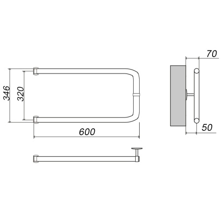Фото Полотенцесушитель ГРОТА MODESTO 32/60(-)