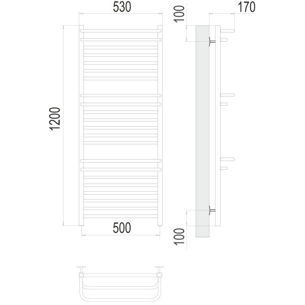 Фото Полотенцесушитель TERMINUS Стандарт Орион П22 500х1200 NEW