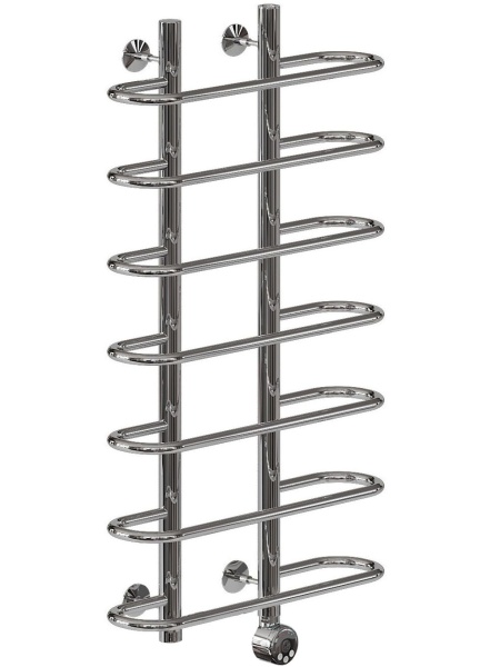 Полотенцесушитель Электрич. Ника ВИРАЖ 100/60 правый тэн СНЯТ С ПР-ВА - фото и схемы подключения