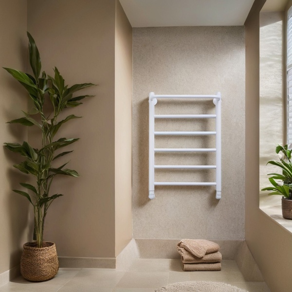 Фото Полотенцесушитель водяной Comfysan Капри (Capri) W-6 60/40 с полкой, белый