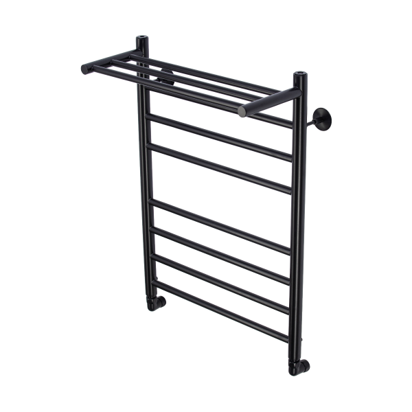 Фото Полотенцесушитель водяной Comfysan Люси (Luce) W-8 80/50 с полкой, черный