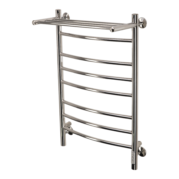 Полотенцесушитель электрический с/т Comfysan Ноуми (Noumi) EC-8 80/50 с полкой, хром - фото и схемы подключения