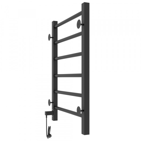 Полотенцесушитель с/т Laris Феличия ЧКЧ П6 400/600 правый тэн черный 73207611 RU - фото и схемы подключения