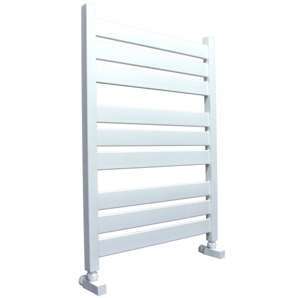 Фото Полотенцесушитель Ника ЛМ-7 80/50 RAL9016 белый матовый с вентилями (комплект люкс)*