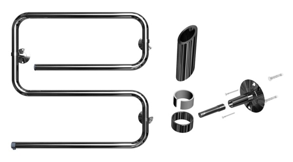 Полотенцесушитель Электрич. Hitze модель HD5-40/60 - фото и схемы подключения