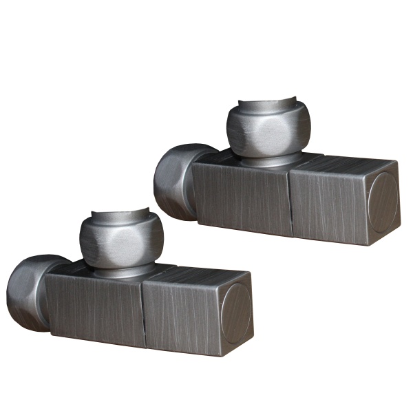 ВЕНТИЛЬ ЗАПОРНЫЙ УГЛОВОЙ КВАДР  3/4" x 1/2"  г/ш  SG 01CH0405/2 Silver матовый (НИКА)  купить оптом по выгодной цене в Москве