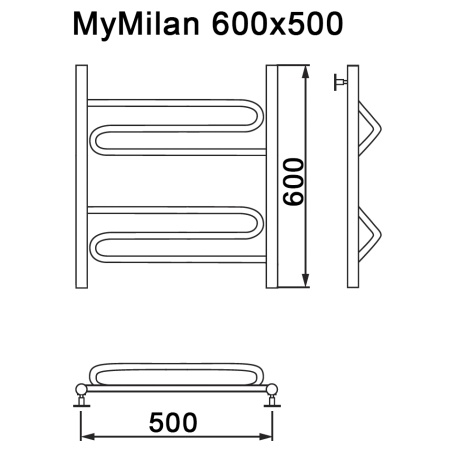 Фото Полотенцесушитель MYFREA My Milan 60/50