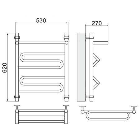 Фото Полотенцесушитель Ника ЛZ ВП 60/50